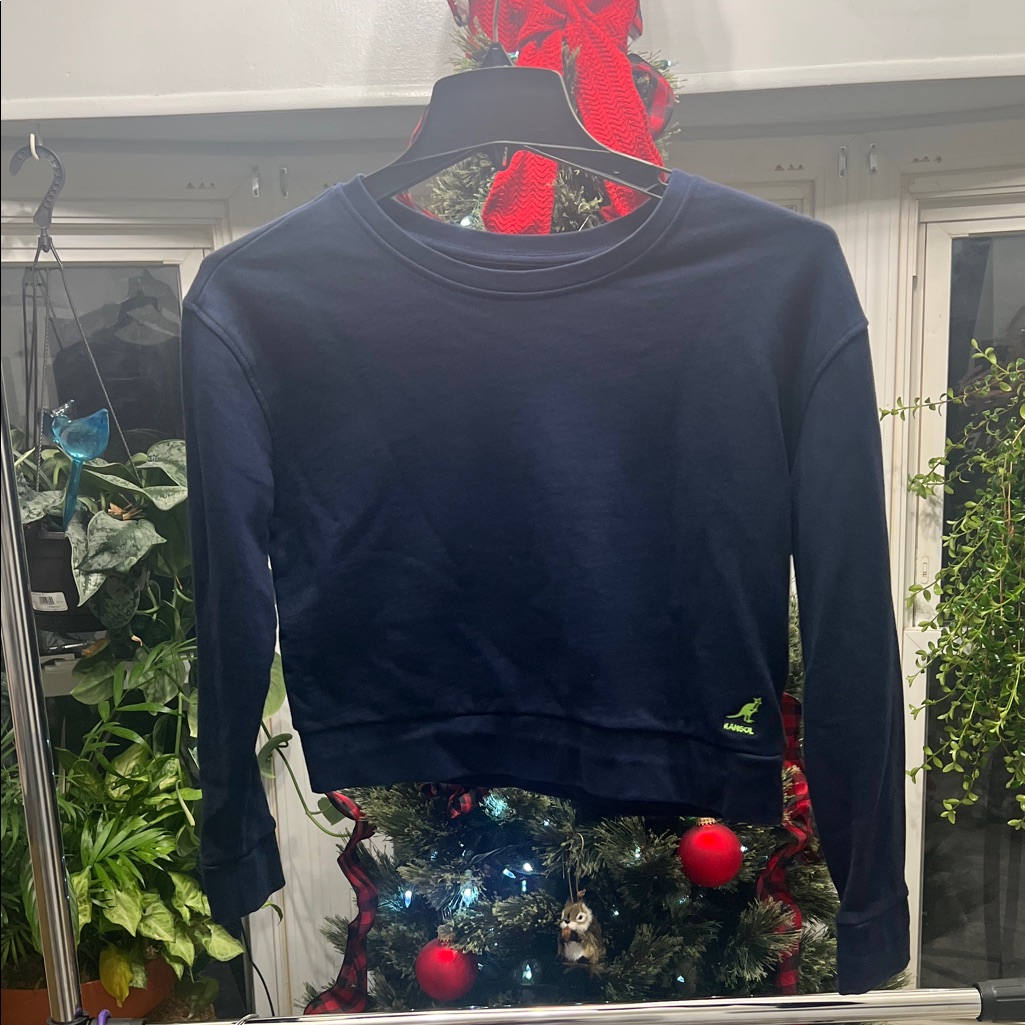 Kangol Navy Blue Sweatshirt With Green Accent
